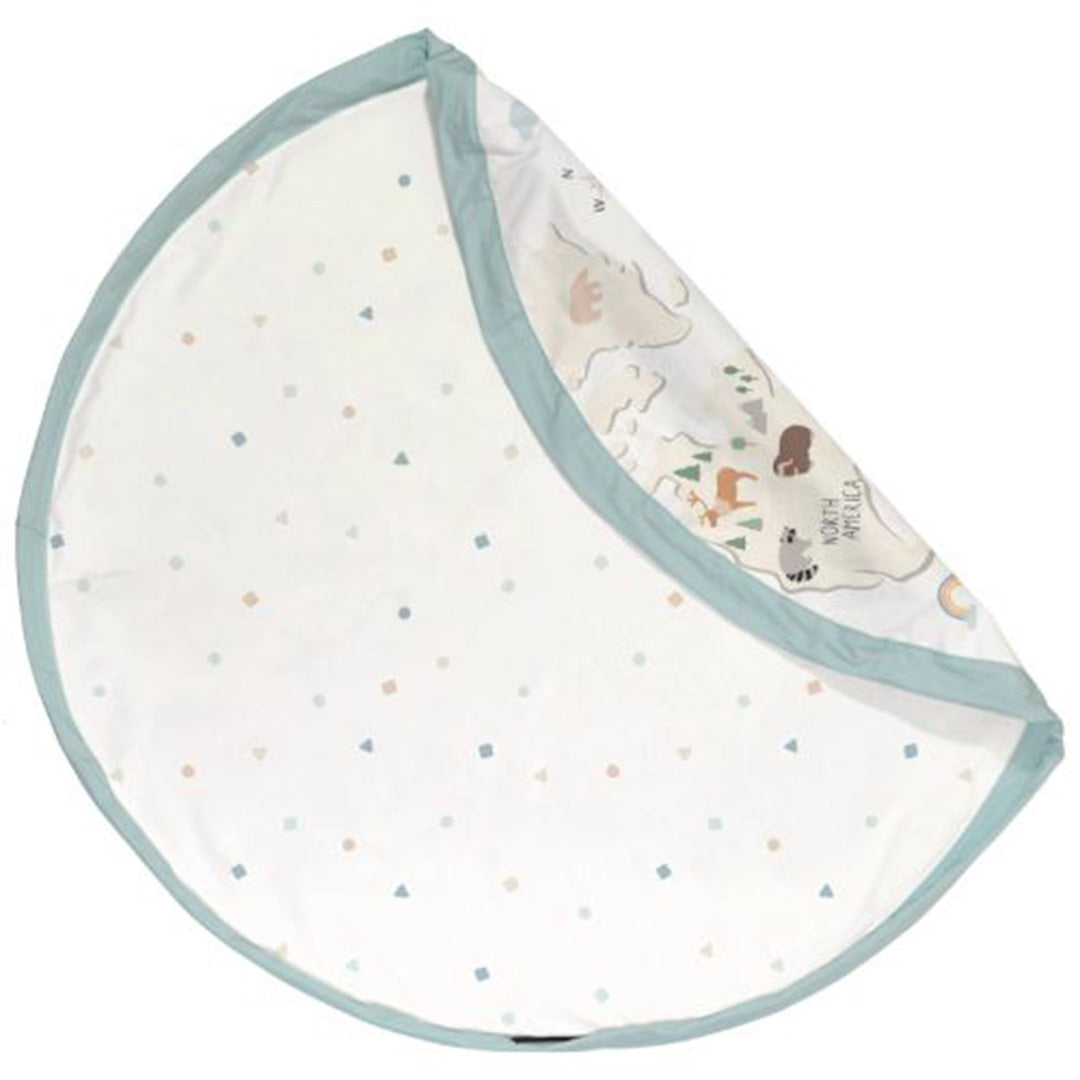 play&go speelkleed en opbergzak - worldmap colour