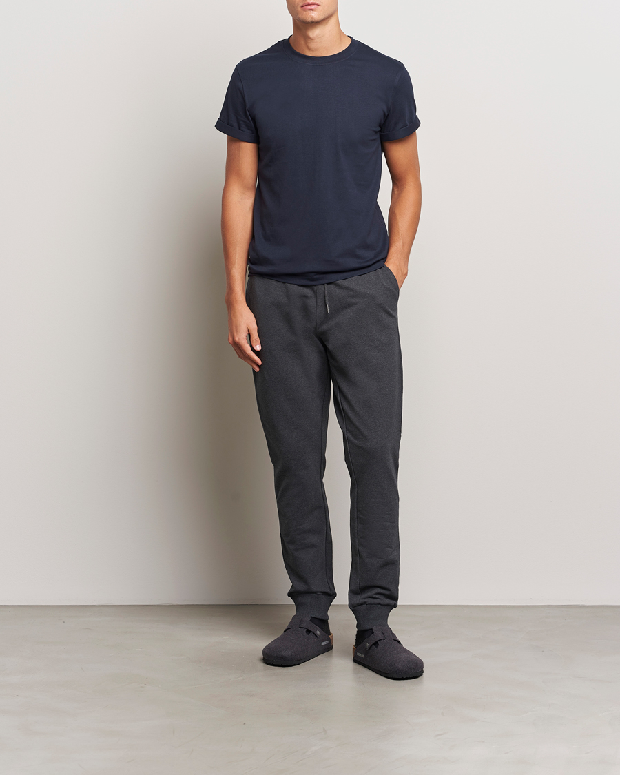 Bread & Boxers Roll-Up Crew Neck T-Shirt Dark Navy