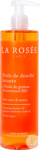 La Rosée Huile Douche Lavante À L'Huile De Graines De Tournesol Toutes Peaux Flacon Pompe 400ml
