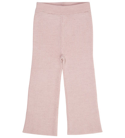 Copenhagen Colors Bukser - Uld - Strik - Wide Rib - Dusty Rose