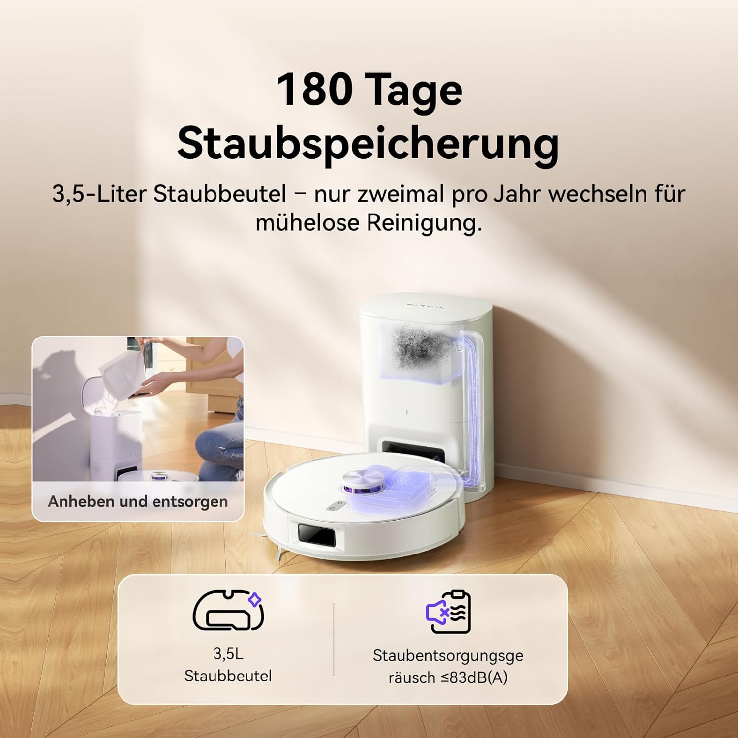 NARWAL Freo Saugroboter mit Wischfunktion und automatischer Dockingstation (Freo S)