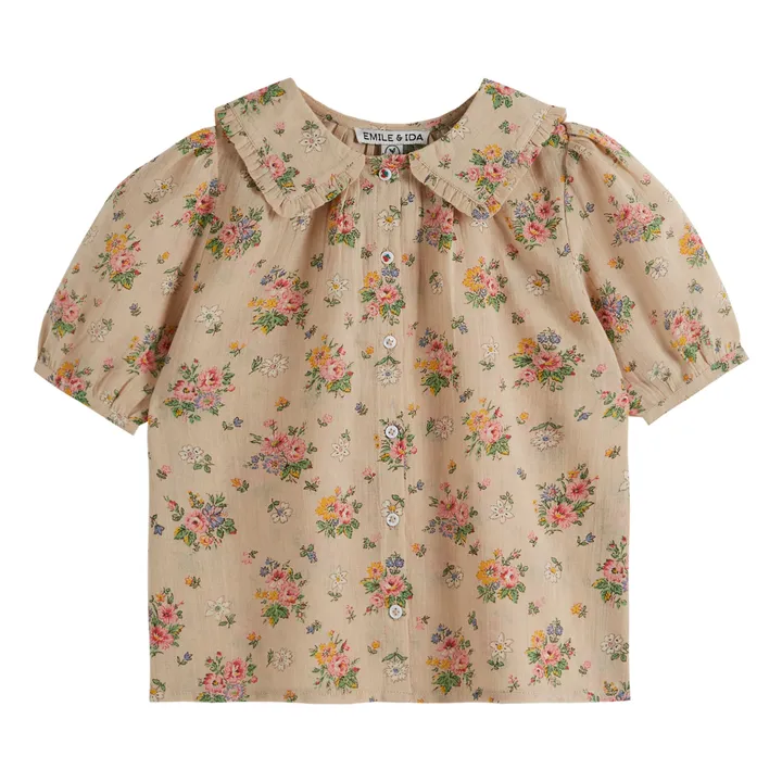 Emile et Ida Blouse Vintage Fleurie | Beige