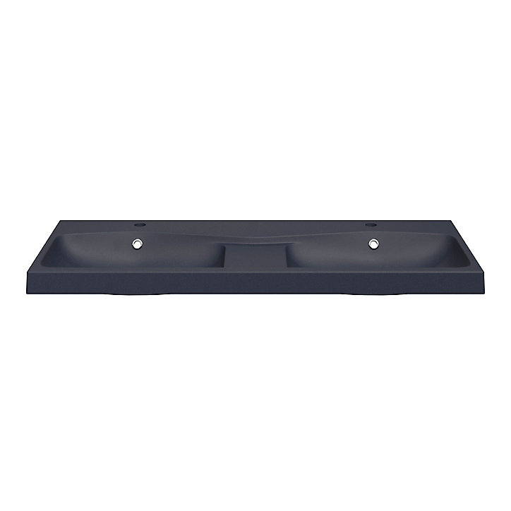 Plan double vasque noir GoodHome Mila 120 cm