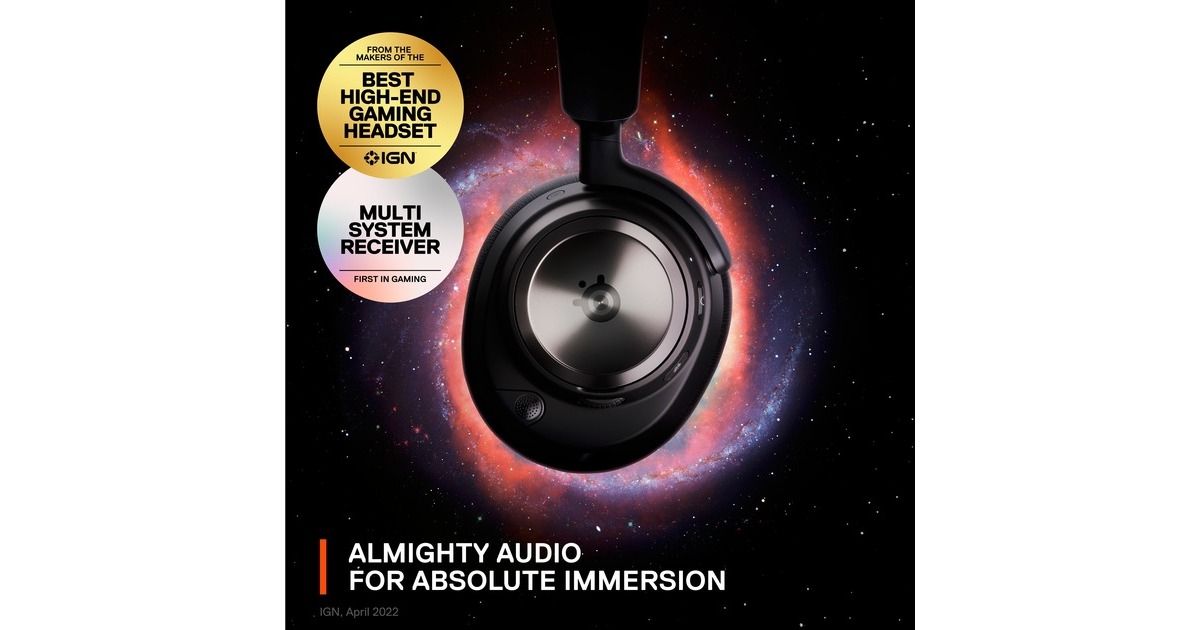 SteelSeriesArctis Nova Pro Wireless over-ear gaming headset  (Zwart, Bluetooth, Pc, PlayStation 4, PlayStation 5, Nintendo Switch)