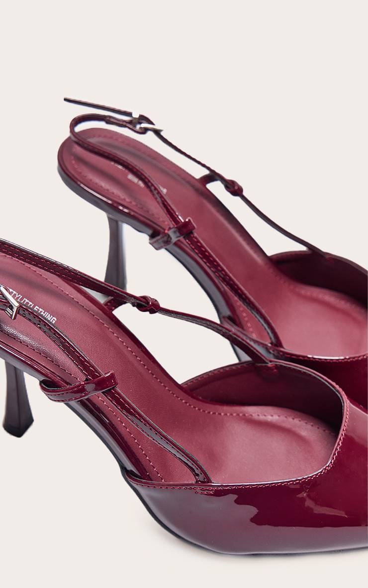 Rouge Bordeaux Escarpins À Bout Pointu En Synthétiquecuir Coupe Large
