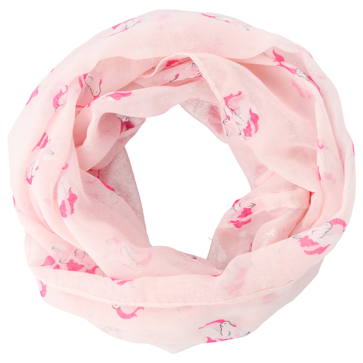 Topolino 2 Mädchen Rundschals mit Einhorn-Allover rosa / weiss