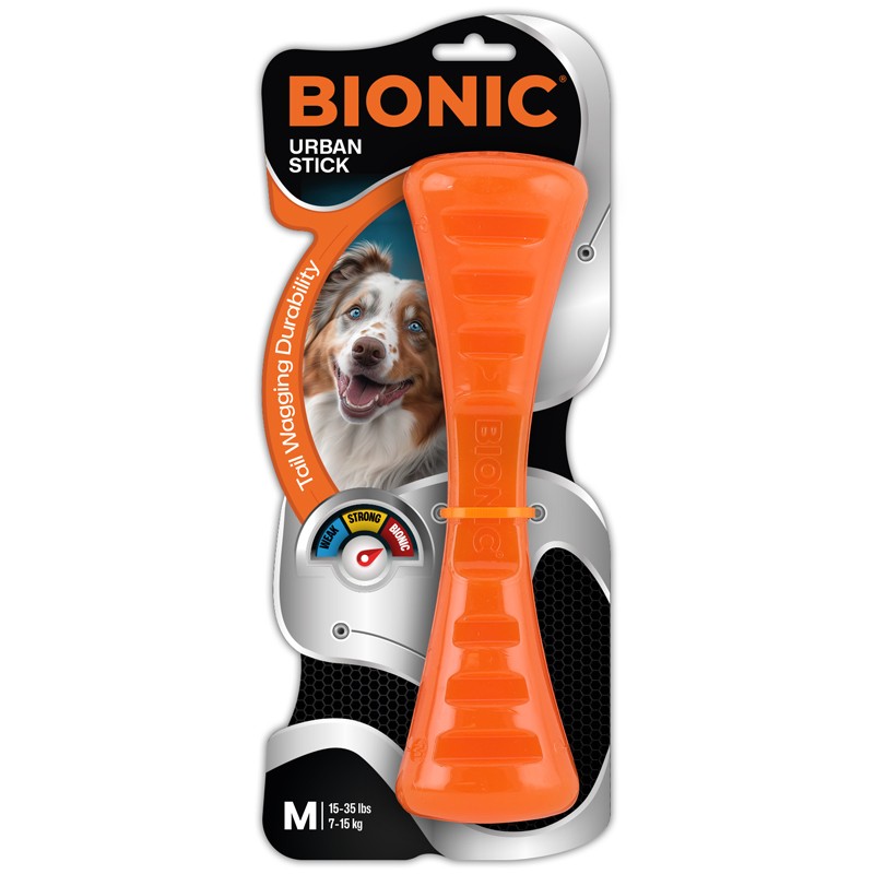 Brinquedo interativo para cães BIONIC Urban Stick, tamanho G, 26 cm