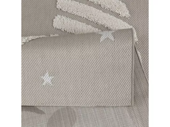 Tapis enfant lune beige - LUNA Enfants 10 Taupe 160*160