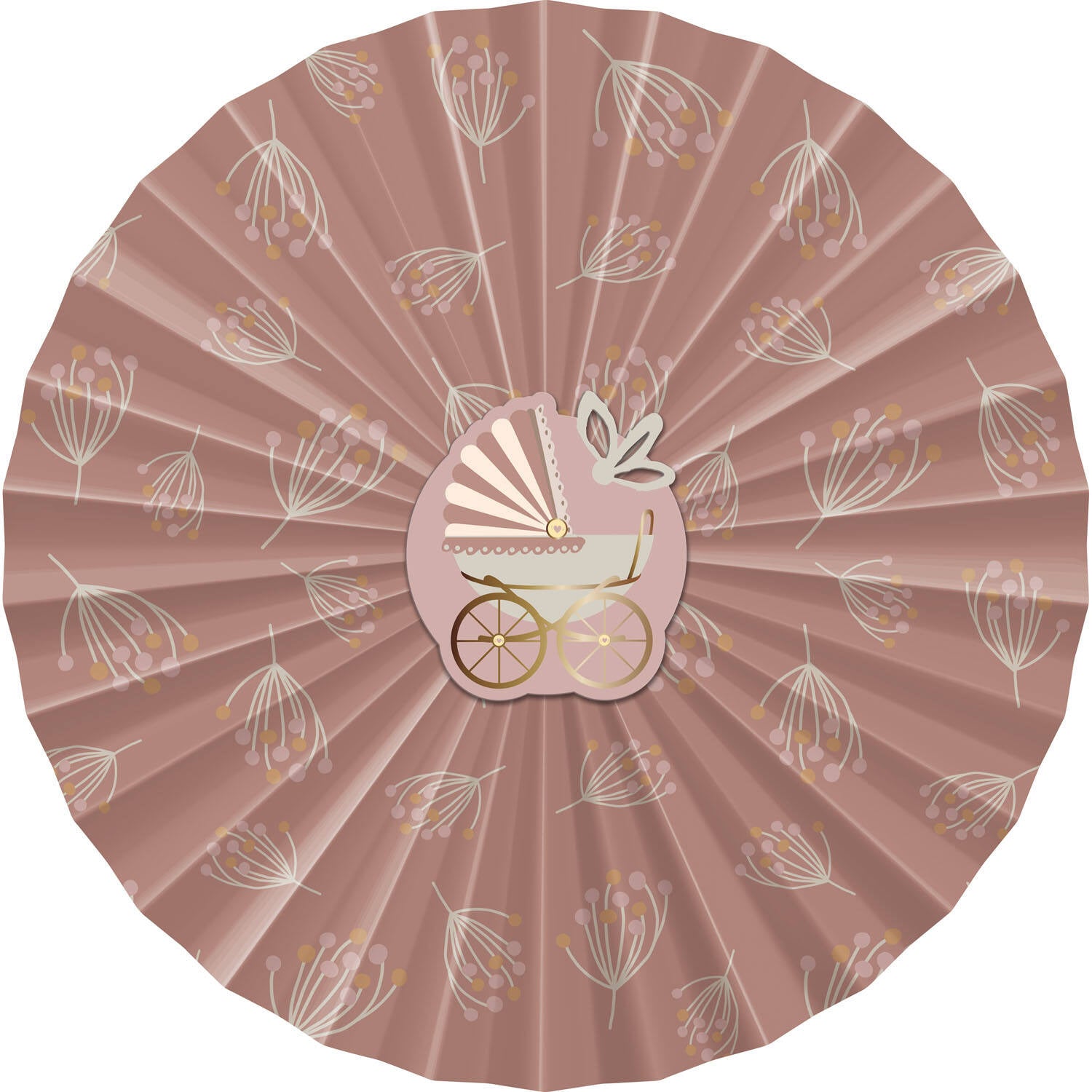 Geboorte Papieren Waaiers Babygirl 3st