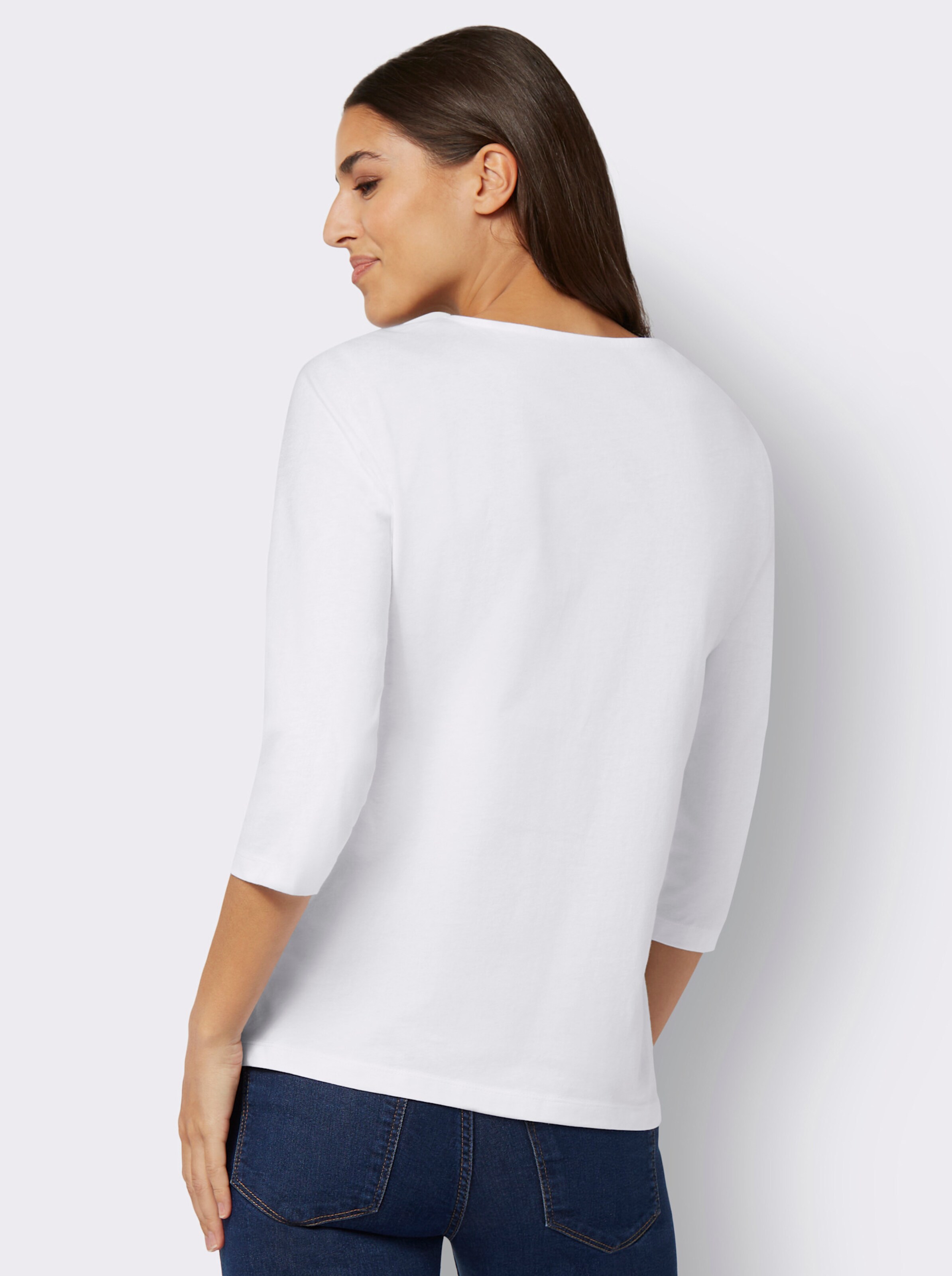 34-Arm-Shirt mit Herz-Motiv