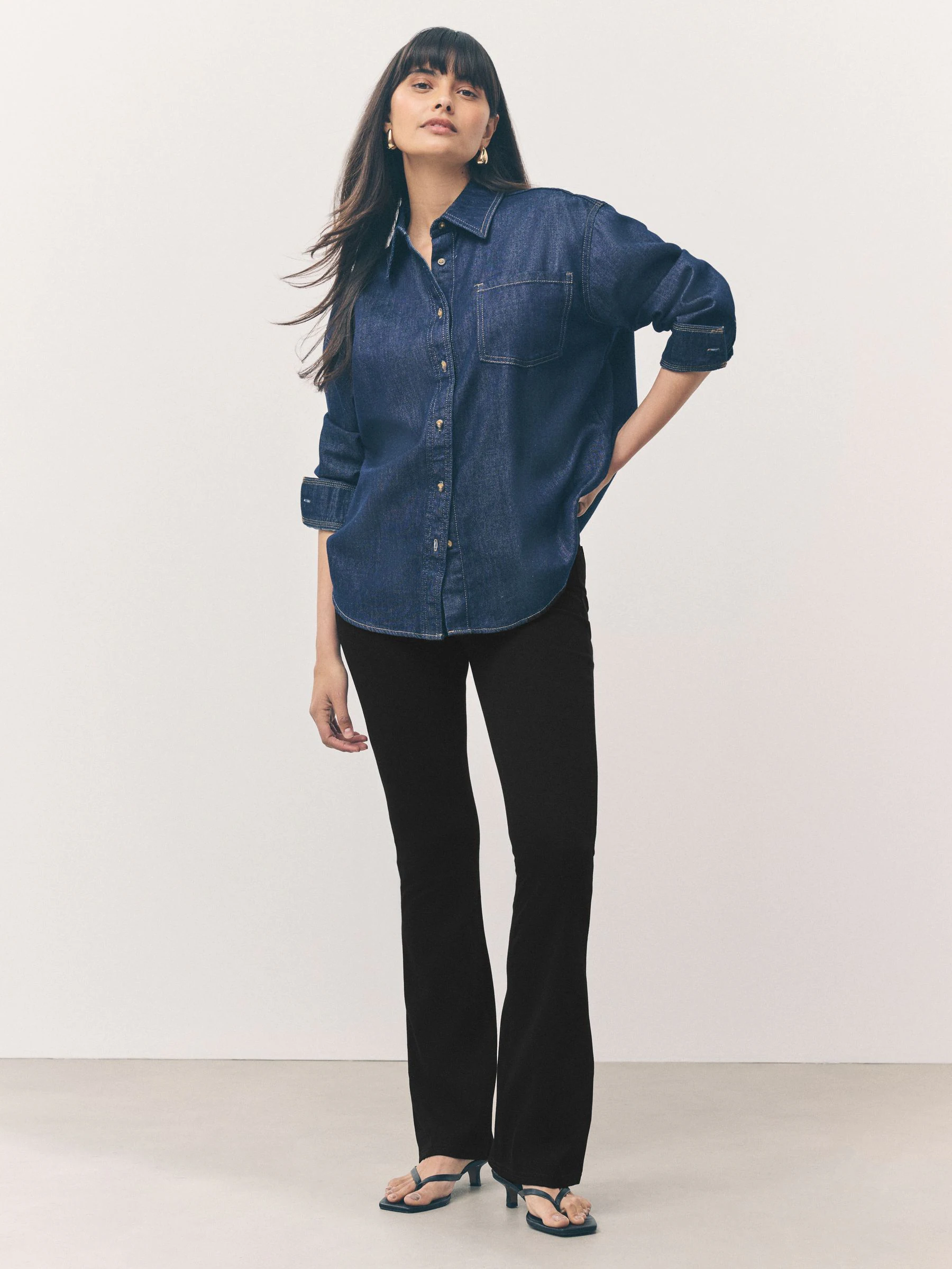 Zwart - Check Jersey Bootcut Leggings