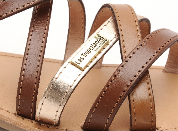 Les tropeziennes nu pieds plats femme hapaxgum f marron