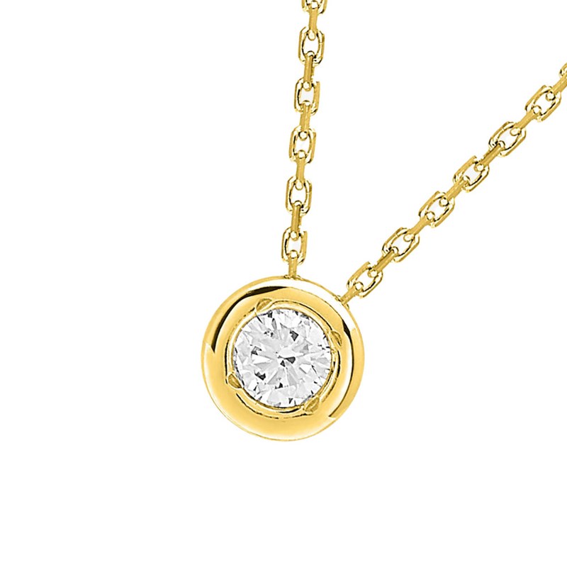 Collier Femme - Or 18 Carats - Diamant 0,14 Carats - Longueur : 42 cm