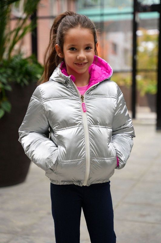 Jacky - Winterjas - Roze/Zilver - Gerecycled Polyester