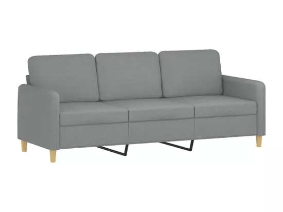 Ensemble de canapés 3 pcs avec coussins Gris clair Tissu