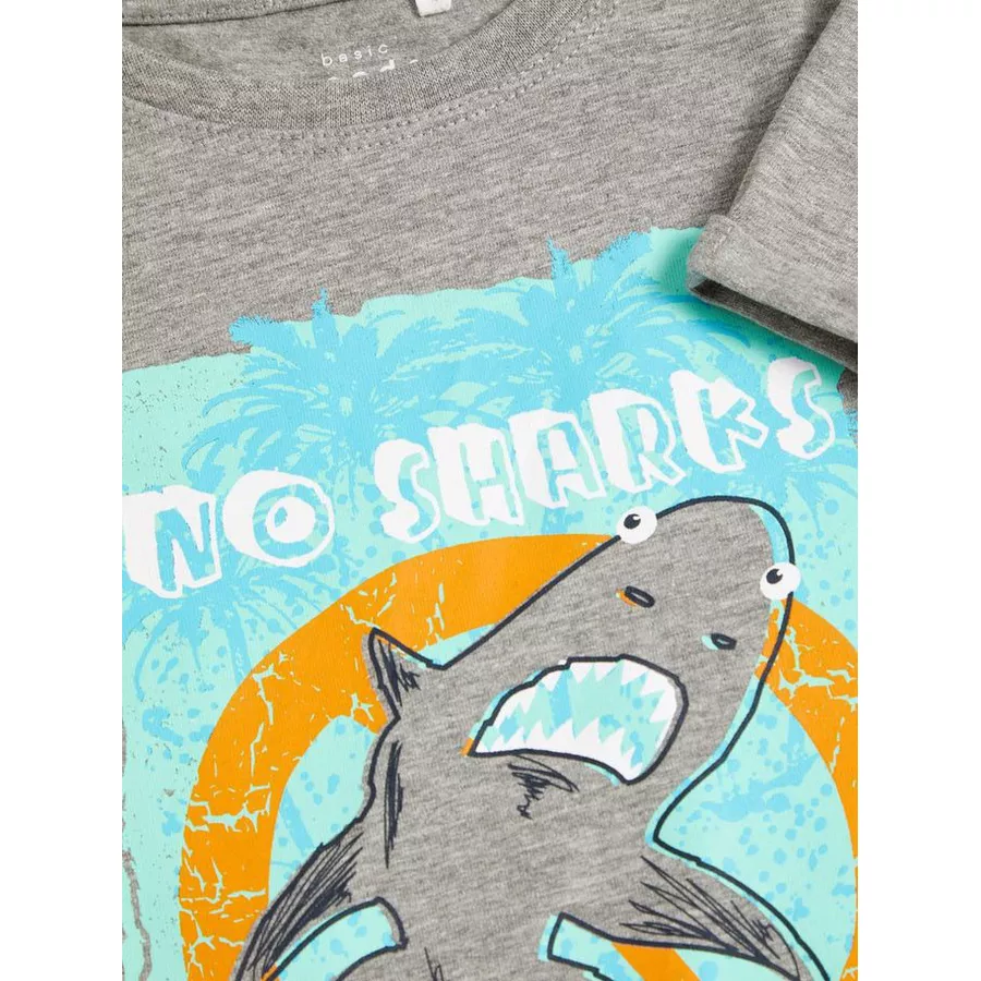 name it T-Shirt Vux Grey Melange