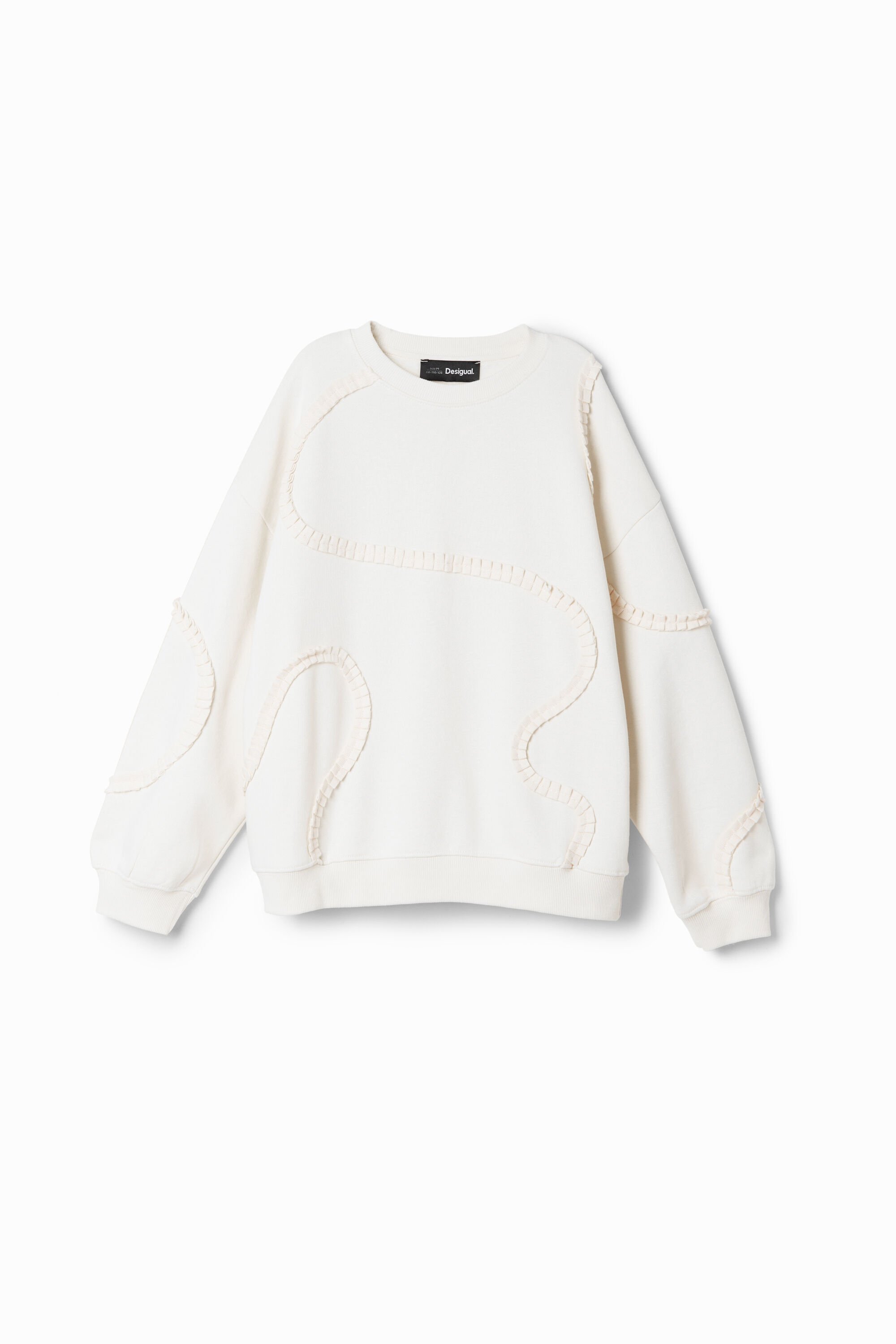 Sweat-shirt ruban plissé