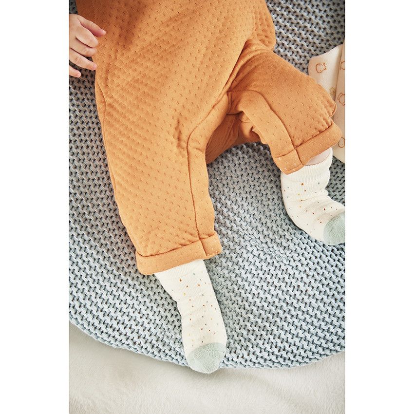 Lot de 3 paires de chaussettes fantaisie pour bébé - Beige