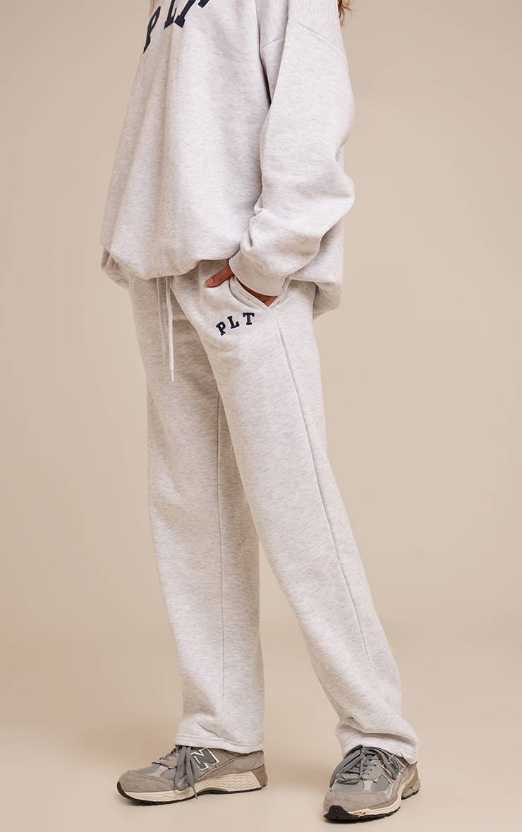 Gris Cendré Jogging Large Oversize Avec Logo PLT