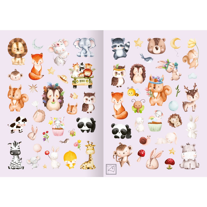 Meine Aquarell-Sticker - Tierkinder - über 200 Sticker