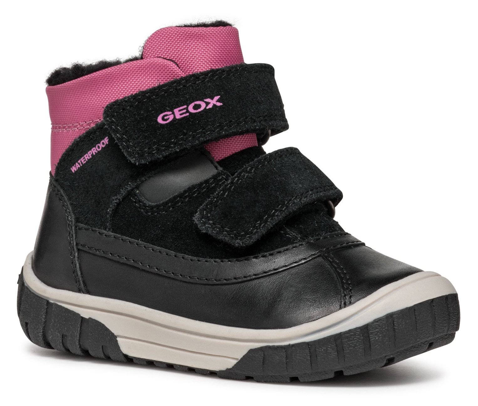 Geox Winterboots »B OMAR GIRL WPF C«  , Klettstiefel,  Babystiefel, Winterstiefel mit Kontrastbesatz
