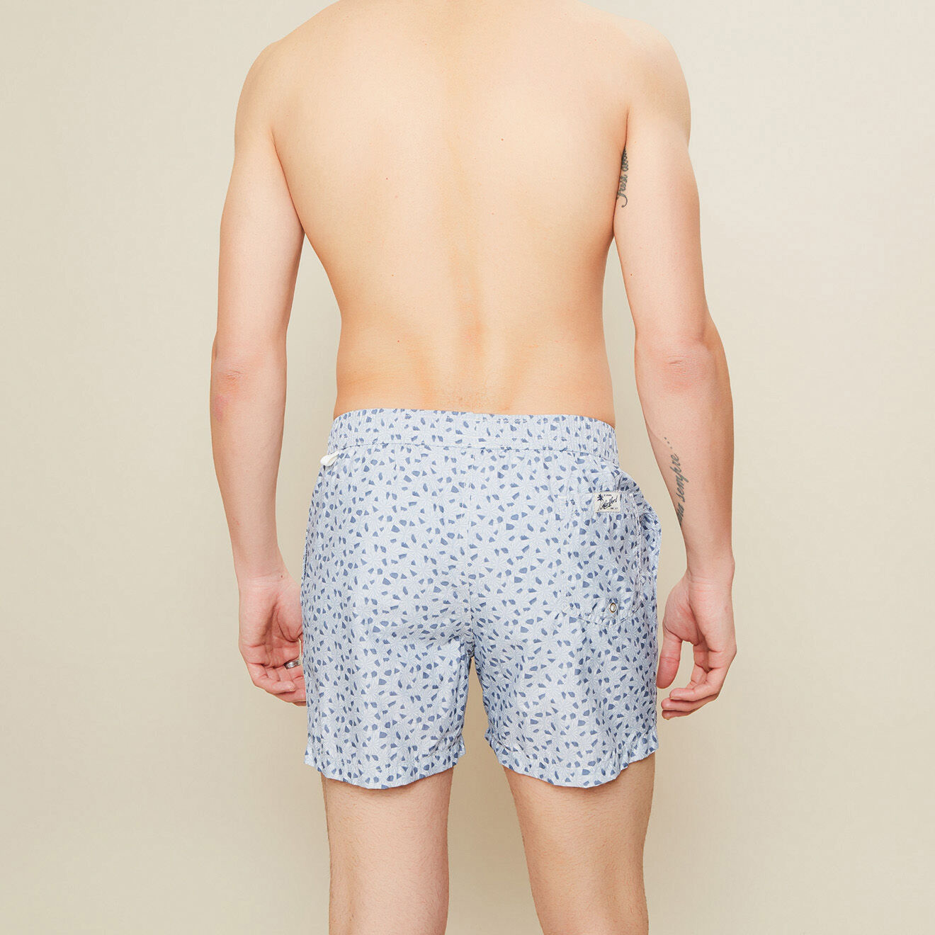 Hartford Short de bain Petite Poche Graphics imprimé gris