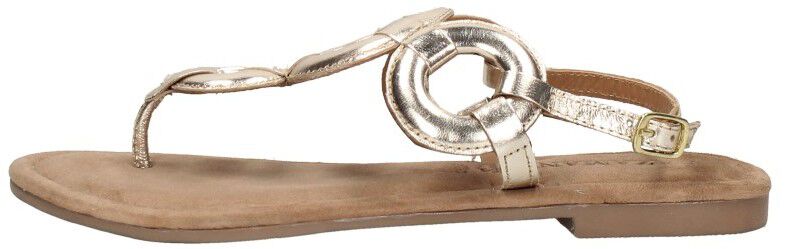 Lazamani Sandalen Plat goudkleur