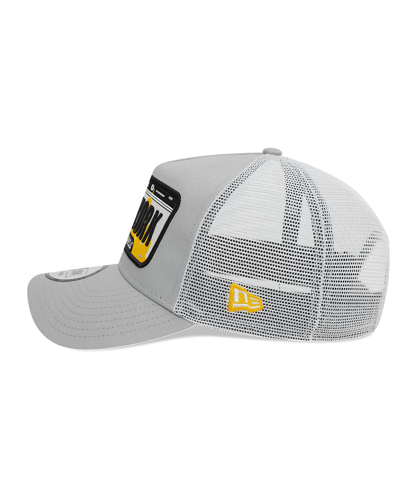 New Era New York Plate Trucker Cap Grau