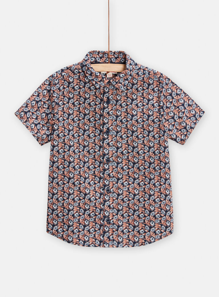 Chemise imprimé fleuri avec nud papillon pour garçon