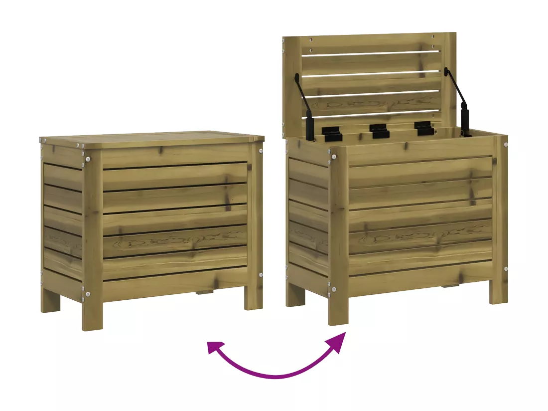 Repose-pied de jardin 62x31,5x52 cm bois de pin imprégné