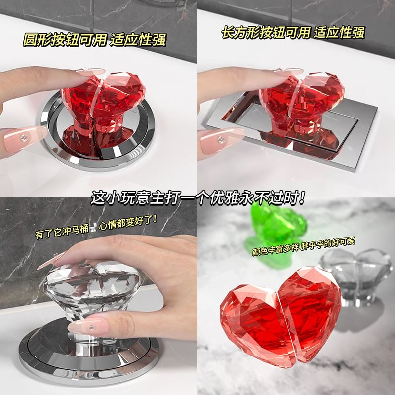 Home Simply - Hartvormige Faux Crystal Toilet Tank Knop