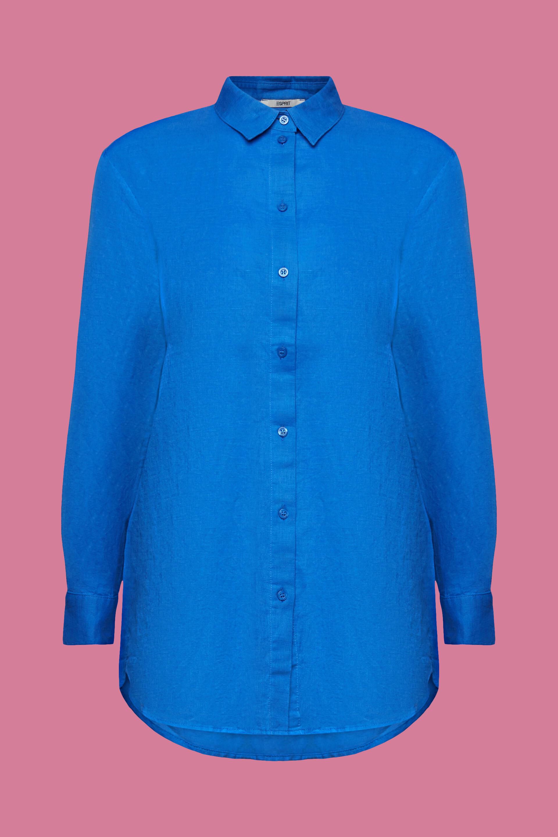 Chemise en lin et coton mélangés