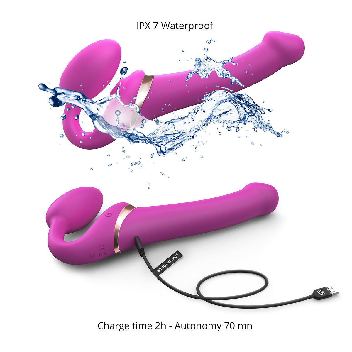 STRAP-ON-ME<br>Vibrador multiorgasmo com alça tamanho L
