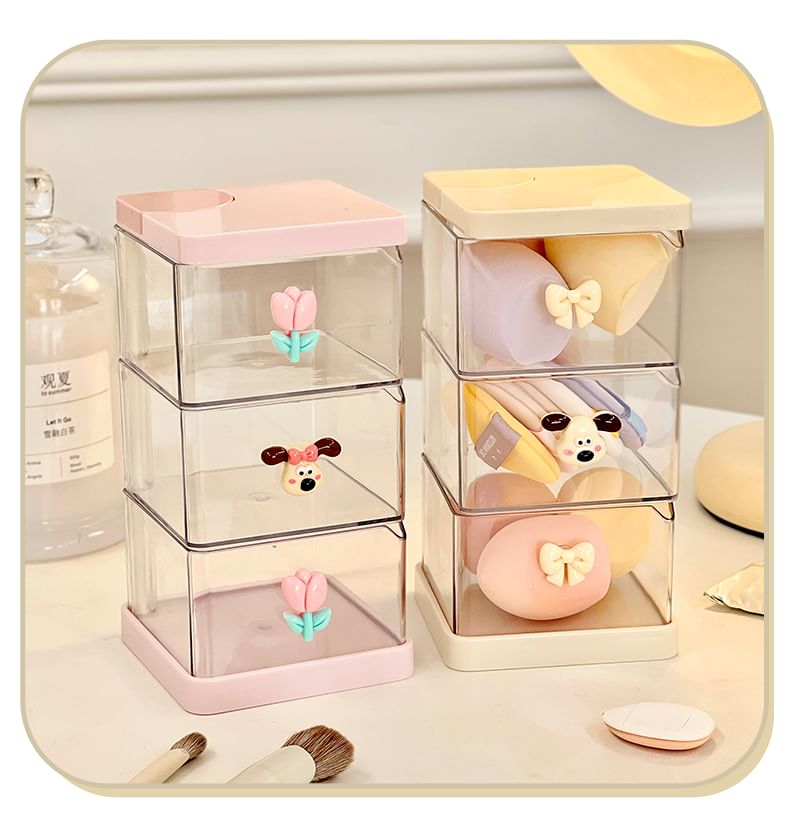Yunikon - Transparante gelaagde plastic bureau-organizer (verschillende ontwerpen)