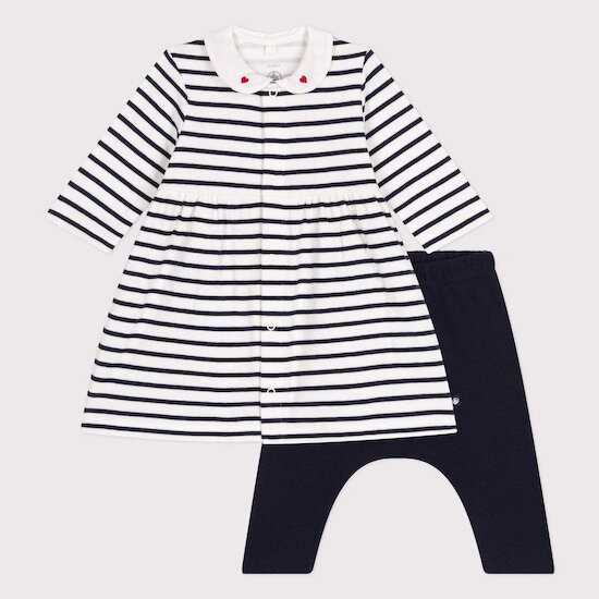 Robe et Legging en coton   Marsh / Smoking        6 mois   de               Petit Bateau