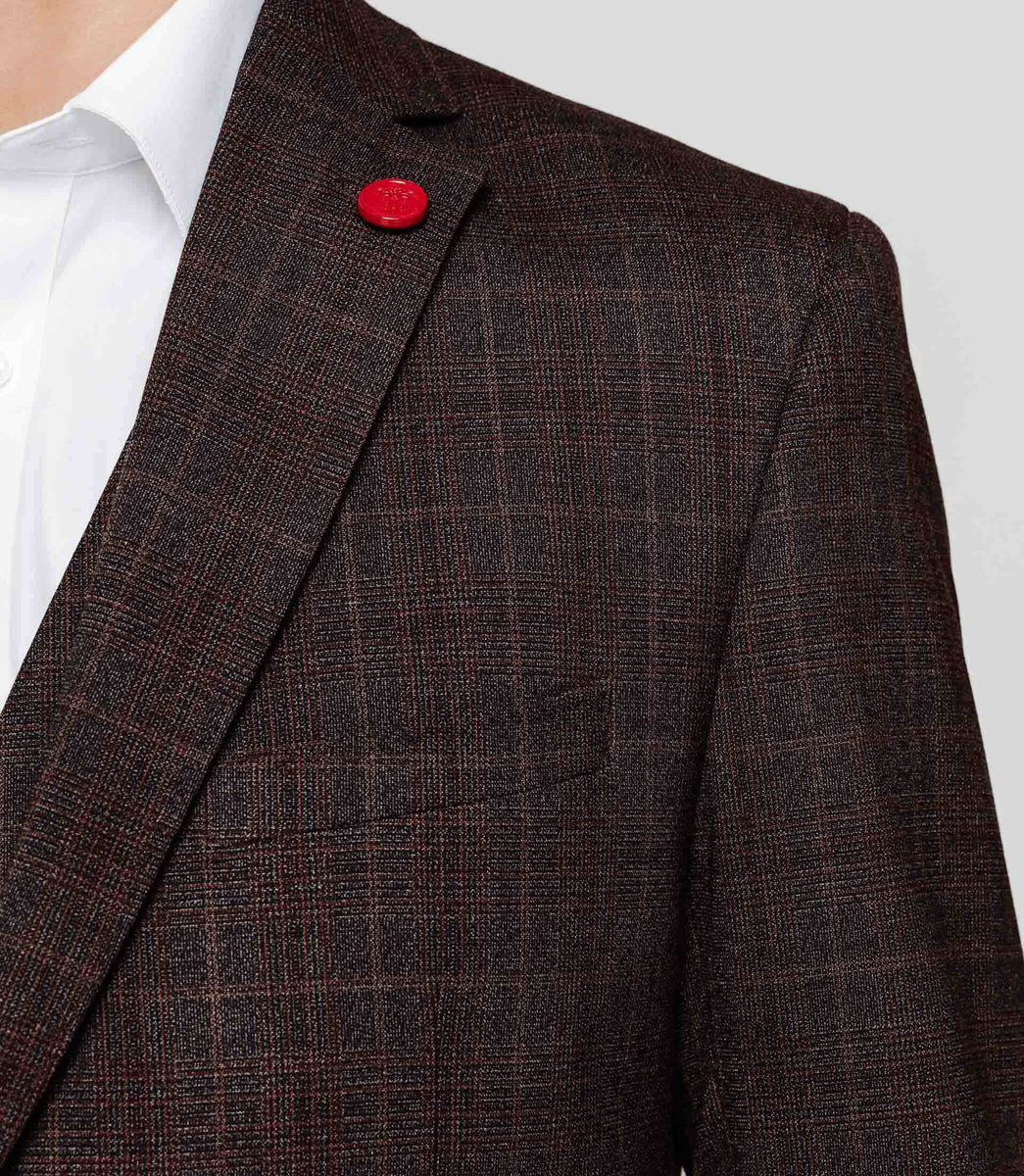 Veste Prince de Galles marron