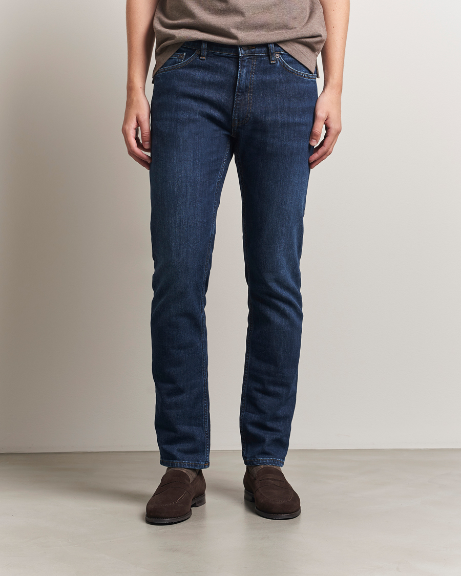 GANT Regular Fit Jeans Dark Blue Worn In