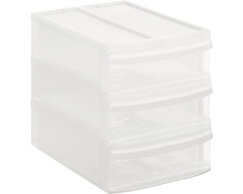 Systemix Tower S ladekast, transparant, 26,5 x 19,2 x 23,3 cm