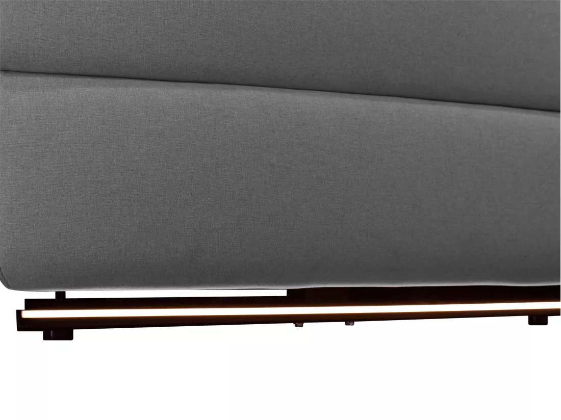 Pareli | Canapé 2 places avec fonction manuel en tissu anthracite