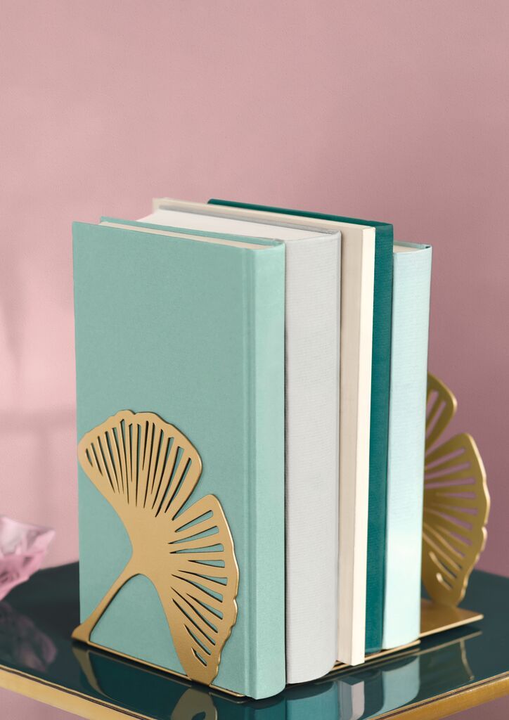 Buchstütze LIBRI X - GINKGO 2er Set (12,5x12,6x12,5)