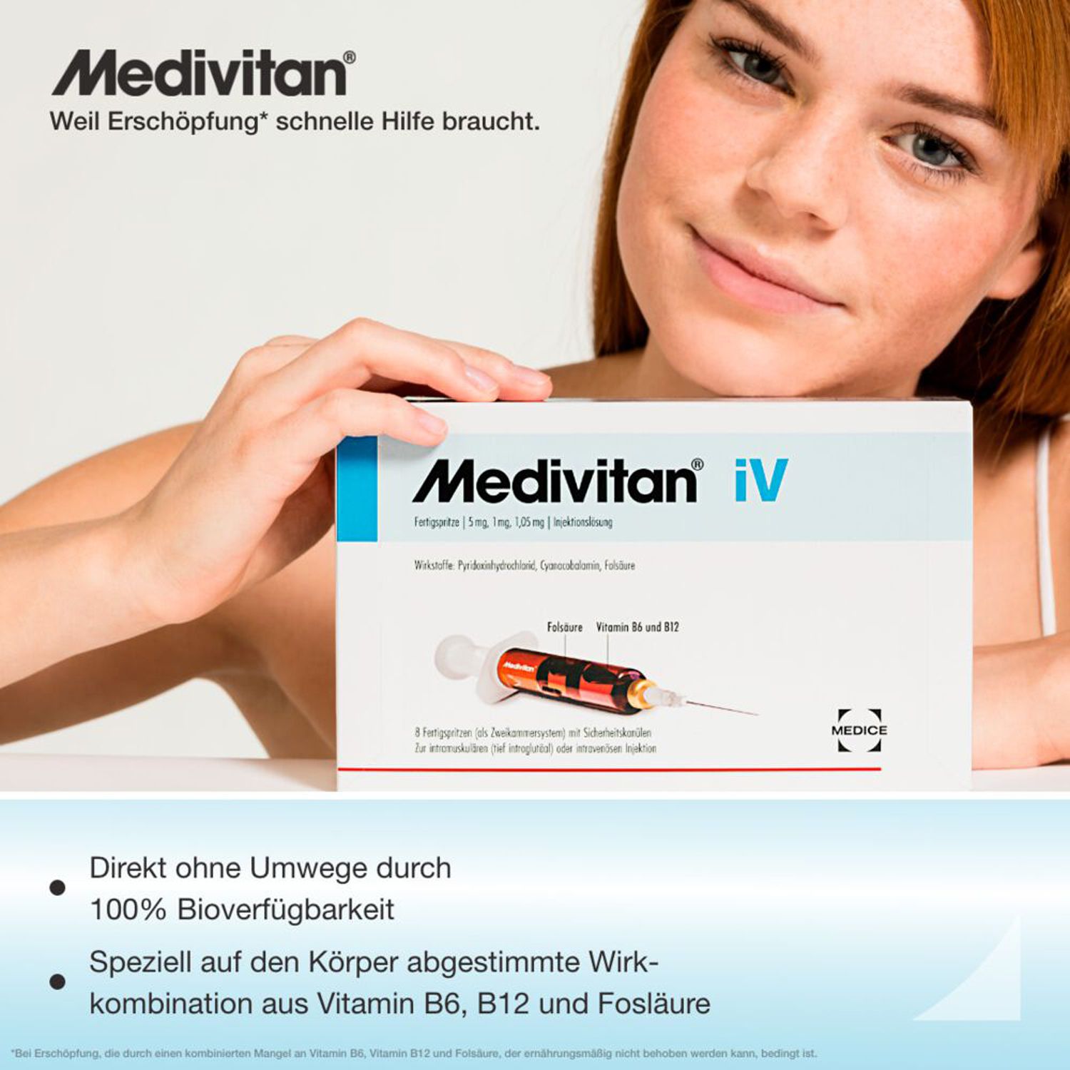 Medivitan iV 8 Fertigspritzen bei Vitamin B-Mangel