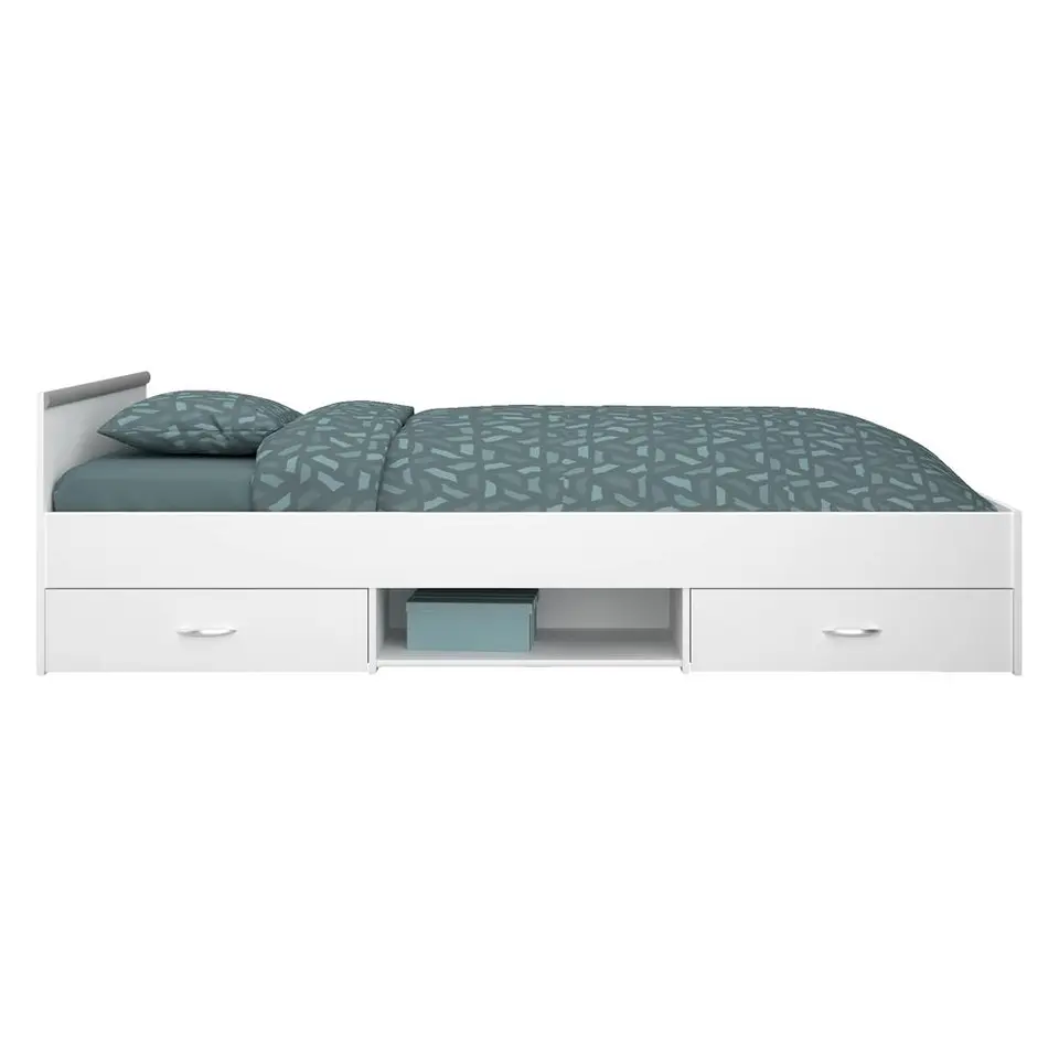 Bed Natan incl. lades - wit - 90x200 cm