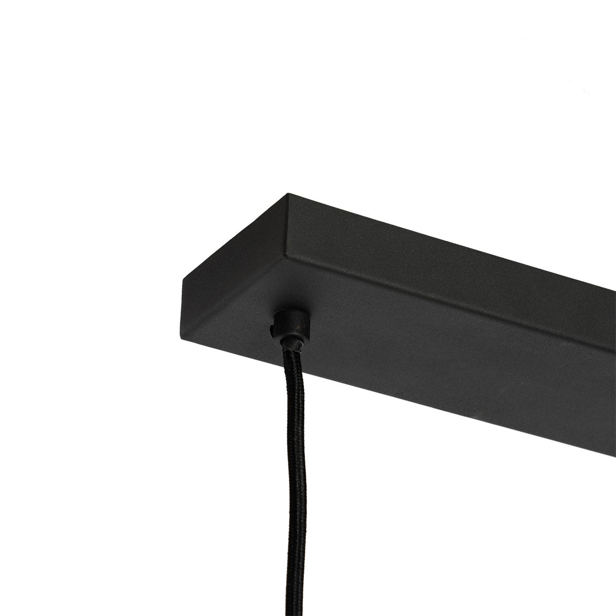 Oosterse hanglamp zwart bamboe 3-lichts - Pua