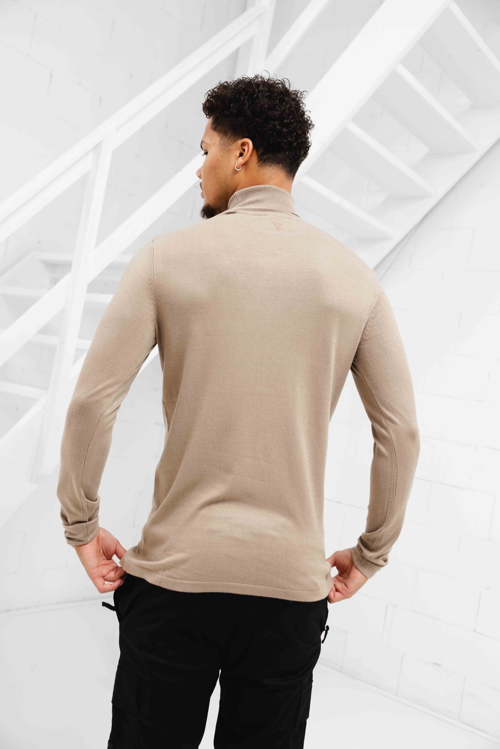 Pure Path Essential Knitwear Turtleneck Sweater Heren Grijs