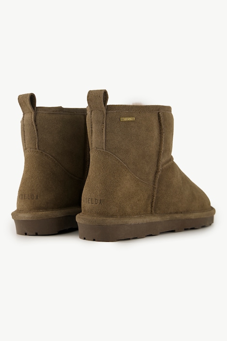 Axelda Lammfell-Boots, Veloursleder, Weite H