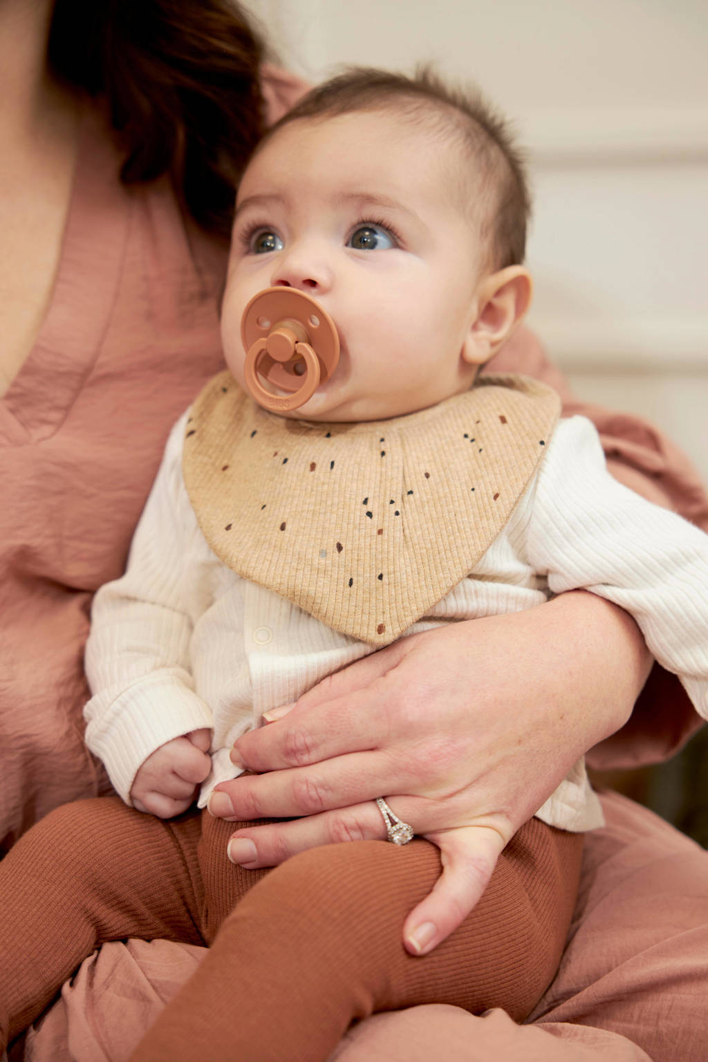 bandana Rib Mini Spot - set van 2 toffee melange