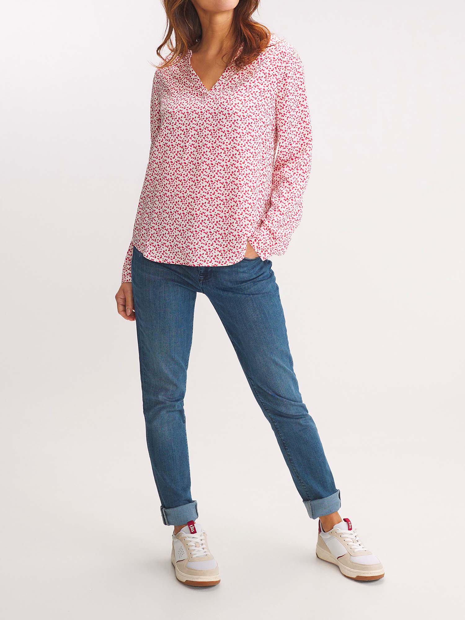 Blouse Femme A Motif Rose