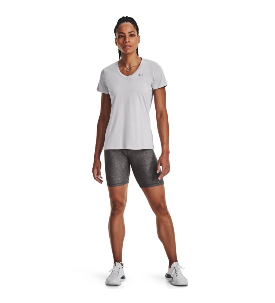 Camiseta Under Armour UA Tech com decote em V, cinza