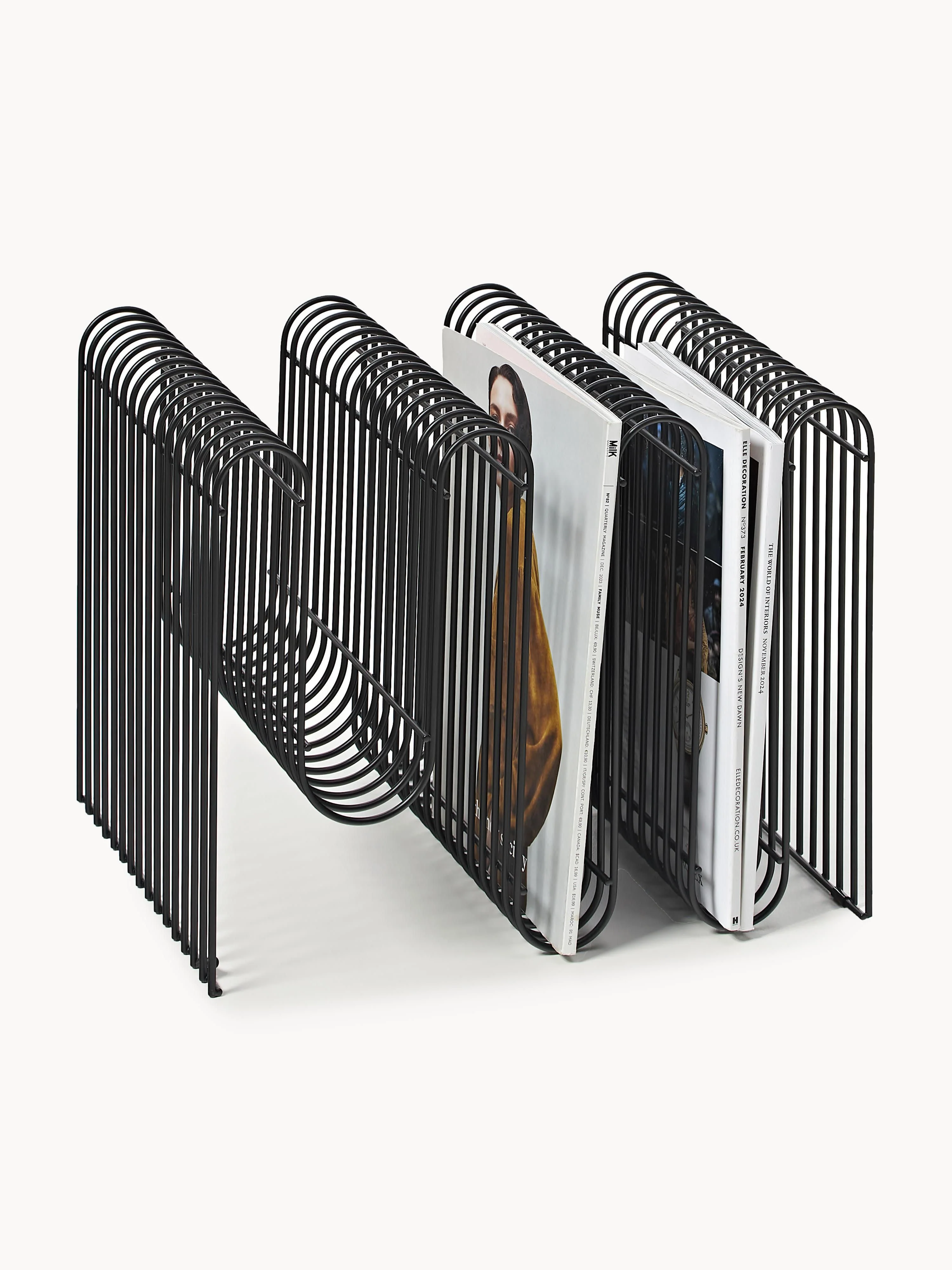 Metalen tijdschriftenhouder Curva