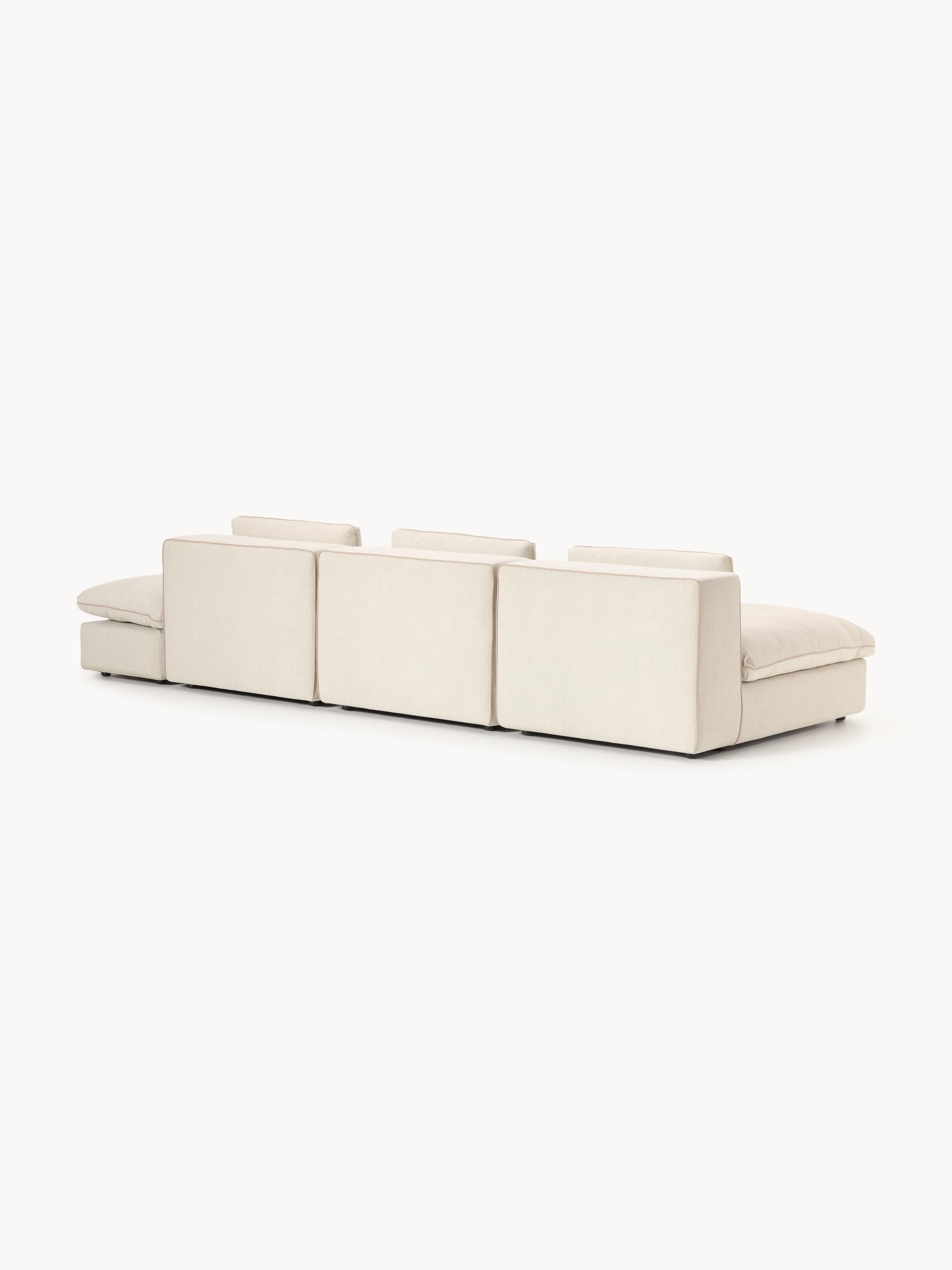 Modulaire XL-bank Felix (3-zits) met poef